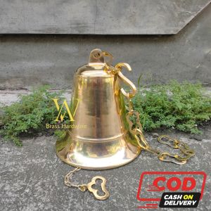 Bel Lonceng Pintu Rumah Kuningan Rantai 19 x 20 cm 1 Pcs