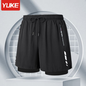 Mens Swimming Trunks Double Layer Quick Dry Large Size Full Set Equipment Anti Embarrassment 2025 New Adult Hot Spring Swimwear