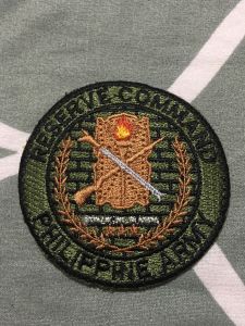 Reserve command patches ( ARESCOM )with velcro tape