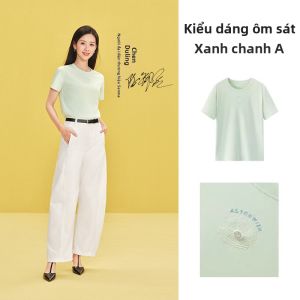 Semir | Áo Thun Nữ Mùa Hè Cổ Tròn Thêu