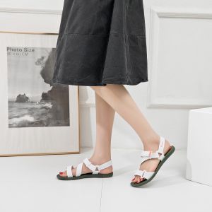 Ipanema 2024 Womens Soft Bottom Roman Hollow out Sandals Beach Casual Jelly Shoes T-Strap Sequin Low Cut Slip-On Summer Sandals