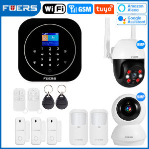 Kerui | FUERS G12 Tuya WIFI GSM Wireless Home Burglar Security Alarm System Control Siren Rmote Control Motion Detector PIR Smoke Sensor