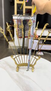 Bộ bát bửu chấp kích bằng đồng 4 cỡ: Cao 25cm-0.6kg Cao 33cm-1kg cao 42cm-1.2kg cao 65cm-3.8kg