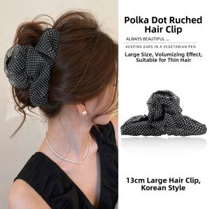 DAISY DREAM | Polka Dot Ruffled Cloudy Large Hair Clip