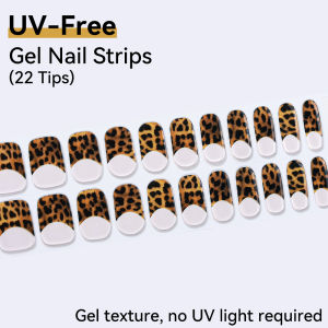 22Tips Full Wrap Nail Polish Stickers Self-Adhesive UV FREE Gel Nail Strips Art Decals Non Semi-cured DIY Nail Decorations Strip