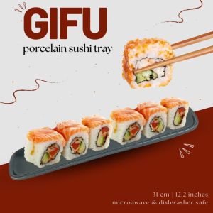 GIFU Porcelain Sushi Tray | Piring Saji Sushi Hotdog Keramik