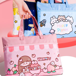 Pendancy Mesh Zipper Pouch Large Double Pocket Waterproof File Bag with Handle Foldable Document Storage for Puzzle Project/Cross Stitch/Travel/Office