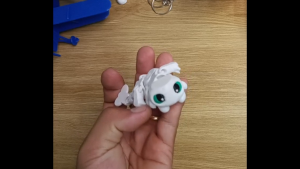 Móc Khóa Rồng Trắng Ánh Sáng – Mô Hình Chibi In 3D Mini
