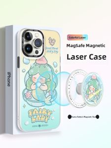 Asina | Anti-Shock Magnetic Stand Full-Cover Phone Case for iPhone 15/14/13/12/16 Pro Cartoon Design