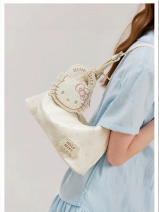 TOUTOU | Commute Friendly Large Capacity Crossbody Bag with Hello Kitty Design