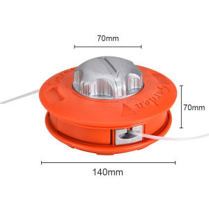 กระปุกเอ็นตัดหญ้า กันกระแทก หัวอลูมิเนียม ขนาด5นิ้ว พร้อมเอ็นตัดหญ้าในกระปุก 3 เมตร