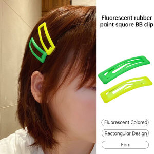 คลิปผมเกาหลี คลิปผมแบบเรียบสีเรืองแสง Ins สำหรับผู้หญิงหญิงสาวหน้าม้ากิ๊บเครื่องประดับผมสไตล์เกาหลี Pinapple