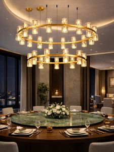 MINGZUO | New Chinese Style Double Layer Crystal Chandelier