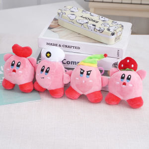 12CM Kawaii Star Kirby Plush Doll keychain Cartoon Ghost Kirby Stuffed Toys For Children Backpack Pendant Gift