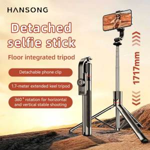 Foldable Selfie Stick Doule LED Fill Light with Wireless Bluetooth Remote Desktop Tripod Stand For iOS Android Smartphone Holder