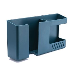 2 In 1 Wall-mounted Mobile Phone Remote Control Storage Box Multifunctional Punch-free Storage Rack Wall Debris Storage Holders