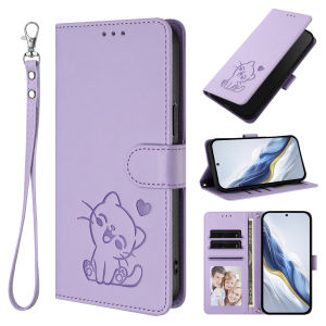 Casing for vivo Y19 Y17 Y15 Y12 Y11 2019 Y30 Y50 Cute Cartoon Cat Flip Wallet PU Leather Book Cover Case Card Slot Design