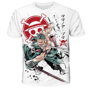 Japanese anime One Piece cartoon childrens adult 3D printed top T-shirt One Piece boy cartoon cute top T-shirt
