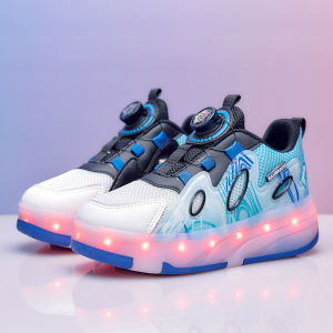 KUOBURENSHENG | Detachable LED Roller Skates Girls Sports Shoes