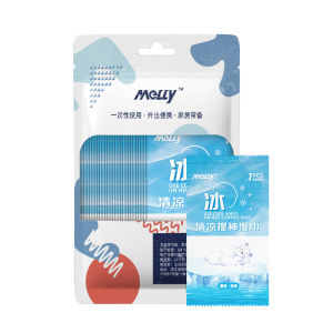 Cool Cold Feeling Wipes Fast Cooling Long-Lasting Ice Feeling Cool and Refreshing Summer Summer Heat Relief Handy Gadget Small Bag Portable Men and Women