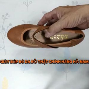 Giày Nữ Búp Bê Đế Xuồng 5cm TiTi ĐÔ Da Bò Thật Thời Trang Cao Cấp GSBBN2060