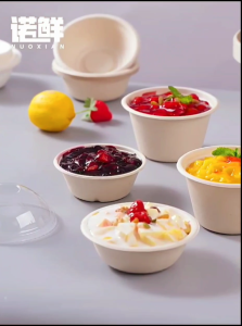[10 PCS] Bagasse Eco Bowl Mangkok Mangkuk Soup Sup Dessert Kecil Bowl Kertas Kemasan Tahan Panas