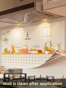 Waterproof Moisture-Proof Fireproof Heat-Resistant Self-Adhesive Stove Wall Paper