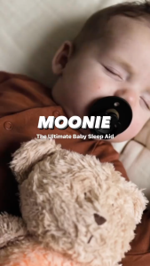 MOONIE 2.0 The Humming Bear | Pink Noise / White Noise Machine | Night Light | Sleep Aid | Organic Cotton Plush Teddy Bear