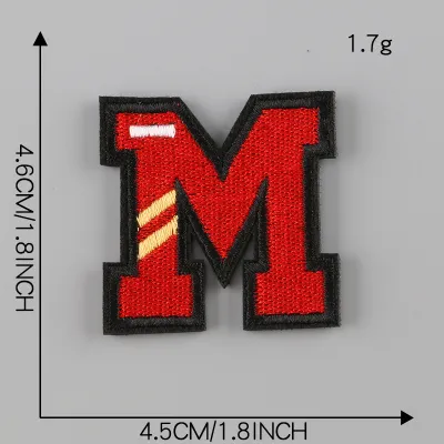 Embroidered Patches Colorful English Letter Clothing Accessories
