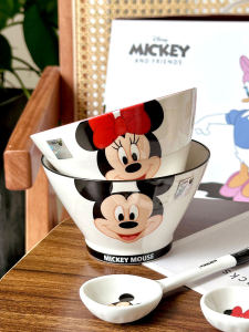 Đáng Yêu Mickey Hoạt Hình Đồ Ăn Bằng Gốm Disney Five-inch坂 Bowl Sử Dụng Tại Nhà Cảm Giác Cao Cấp Bát Ăn Bát Mì