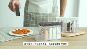 【SKIT SG】Transparent Spice Seasoning Storage Box 2pcs/6pcs Set Kitchen Supplies Salt Pepper Seasoning Bottle Multi-purpose Storage Salt Shaker Spice Shaker Jars Seasoning Shaker Box Condiment Set Seasoning Storage Container with Adjustable Lids