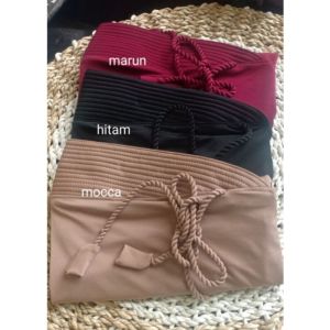 Hijab Bergo Tali Kepang ulir jersey dewasa