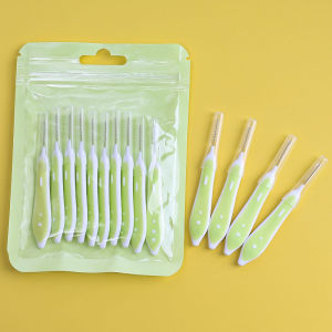 10Pcs Silicone Interdental Brush Toothpick Dental Tooth Flossing Head Oral Dental Hygiene Flosser Cleaners Tooth Cleaning Tool