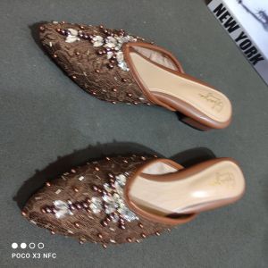 GHAZIA - 303 Sandal Pengantin Hak 3cm Wedding Shoes Wanita Hak Tahu Brukat Payet Jepang Pengantin