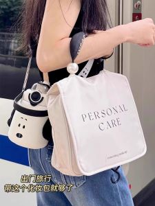 Ins Style Portable Travel Cosmetic Bag Large Capacity Waterproof Storage Pouch for Toiletries And Liquids Nylon Material