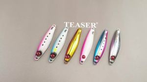 TEASER J132 30g 40g 60g 80g 100g Shore Casting Metal Jig Lure Saltwater Fishing Jigging Lures Glow UV Hard Sinking Jigs Bait