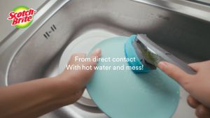 3M Scotch Brite Non-Scratch Dishwand Keeps Hands Out of the Mess Works with all USA Scotch Brite Refills USA Version