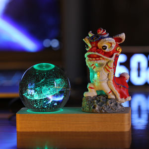 Birthday Gift Astronaut Lion Figurine Night Light for Boyfriend Female Friend Back-To-School Gift New Chinese Style Home Decor