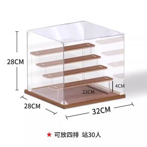 Magnetic Attraction Open-Door Blind Box Storage Acrylic Display Case for Bubble Monster Toys Dustproof Hobby Figure Showcase