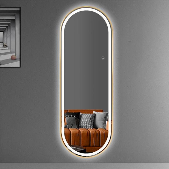 Full body mirror wall makeup vanity mirror with led light smart touch