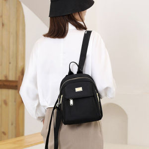 New Design Womens Compact Backpack Crossbody Shoulder Bag Convertible Mini Oxford Fabric Lightweight Casual Outdoor Daypack