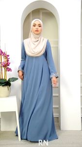 Dress Cinderella 3.0 - Jubah Raya | Plain Chiffon Full Lining | Nursing | Jubah Muslimah kembang labuh | Baju Raya