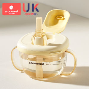 Childrens Milk Cup 1-2-3 Years Old Baby Bottle PPSU Scale Straw Direct Drinking Water Cup Anti-fall Home Use Fresh Style