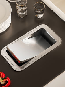CUNGSA | Flip-top Embedded Stainless Steel Trash Can