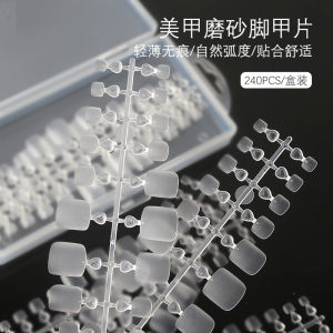 Transparent Nail Tips for Manicure Seamless Full Coverage Ultra-Thin Frosted Nail Patches No Nail Polishing Required for Salon Use