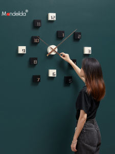 Modern Simplicity Wall Clock Art Decorative Painting with Clock for Living Room And Restaurant High End Clock on Wall