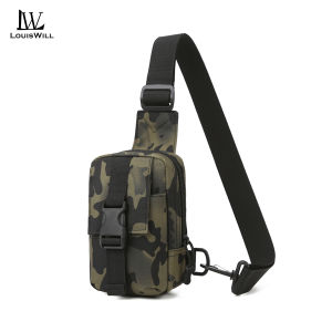 LouisWill Mini Chest Bag Men Outdoor Hiking Bag Waterproof Phone Bag Travel Shoulder Bag Lightweight Sports Fitness Backpack Casual Camping Bag
