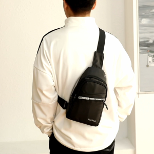 MENSPE Mens Chest Bag Crossbody Bag Waterproof Film Bag Sports Bag Casual Bag Street Shoulder Bag Messenger Bag Versatile Fashion Chest Bag Travel Bag Business Bag