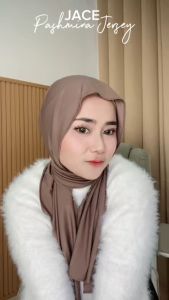 𝐉𝐀𝐂𝐄 – HIJAB PASHMINA JERSEY Premium Pashmina Kaos Flowy Shawl Mleyot Jilbab Hijab Kerudung Panjang