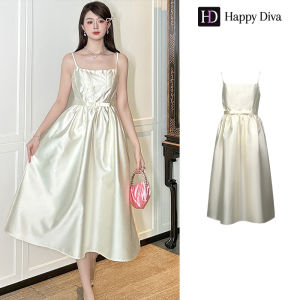 Happy Diva ชุดผู้หญิง ชุดสลิป ชุดลําลอง ชุดแต่งงาน ชุดปาร์ตี้อย่างเป็นทางการ ชุดราตรีปาร์ตี้วันเกิด (สีดํา/แอปริคอท) 9752